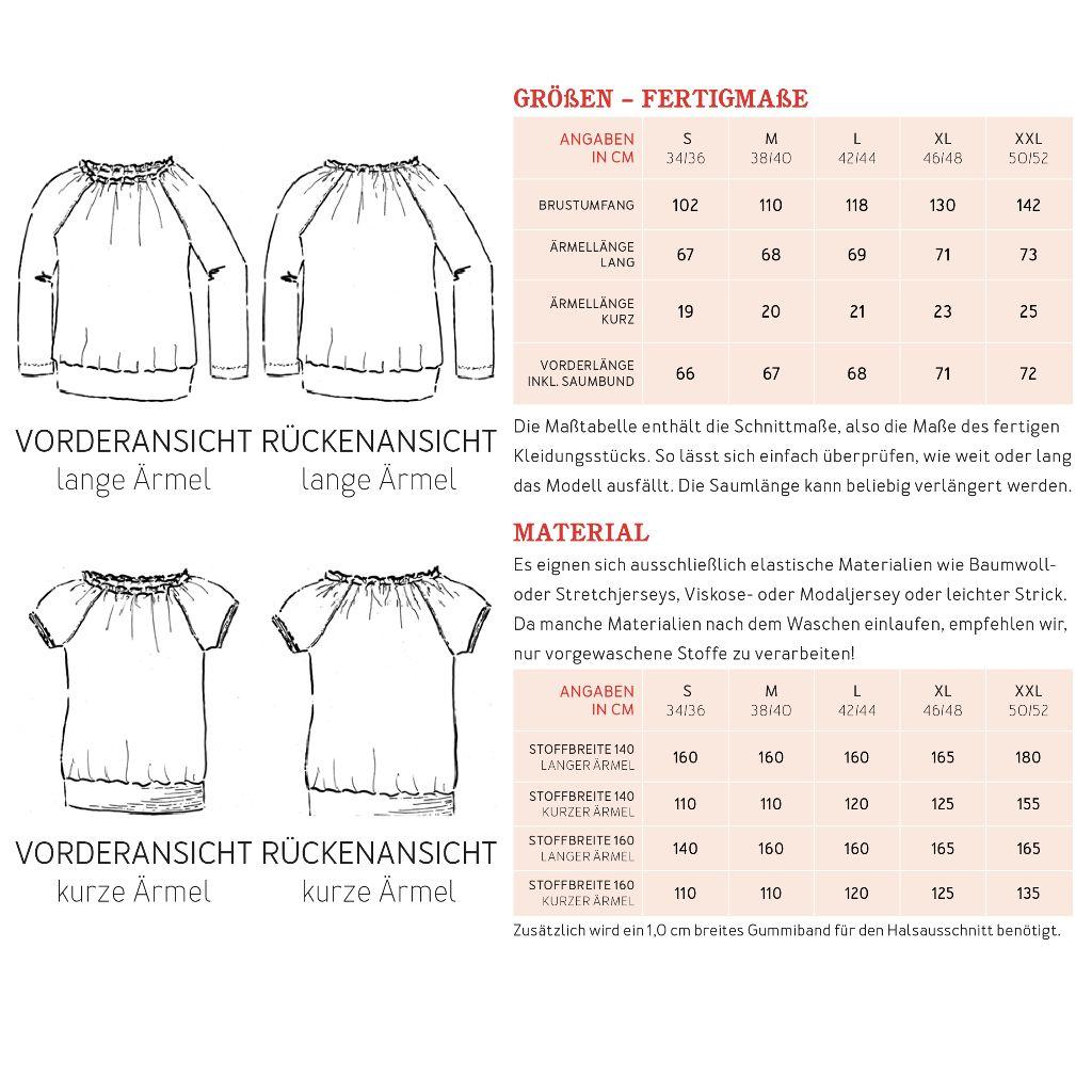 Papierschnittmuster Sommerkleid Frau Enna XS-XXL